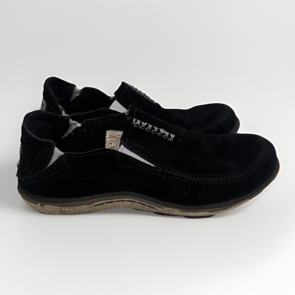 Cushe Thermo Slipper Loafer Womens Size 6 Black Suede Faux Fur Lined Shoes